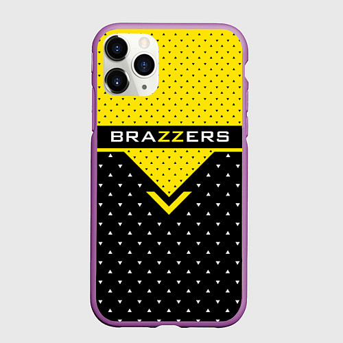Чехол iPhone 11 Pro матовый Brazzers Style / 3D-Фиолетовый – фото 1
