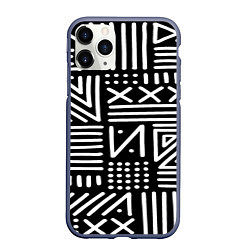 Чехол iPhone 11 Pro матовый Pattern, цвет: 3D-серый