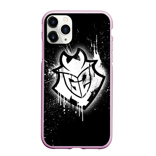 Чехол iPhone 11 Pro матовый Gamers 2: Black collection / 3D-Розовый – фото 1