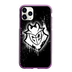Чехол iPhone 11 Pro матовый Gamers 2: Black collection, цвет: 3D-фиолетовый