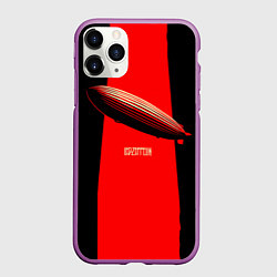 Чехол iPhone 11 Pro матовый Led Zeppelin: Red line, цвет: 3D-фиолетовый
