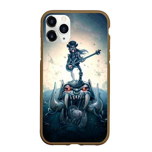 Чехол iPhone 11 Pro матовый Motorhead Guitarist / 3D-Коричневый – фото 1