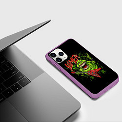 Чехол iPhone 11 Pro матовый Slayer Slimer, цвет: 3D-фиолетовый — фото 2