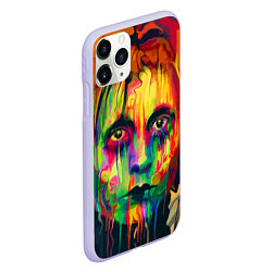 Чехол iPhone 11 Pro матовый Face art, цвет: 3D-светло-сиреневый — фото 2