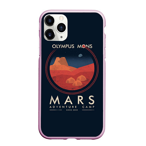 Чехол iPhone 11 Pro матовый Mars Adventure Camp / 3D-Розовый – фото 1