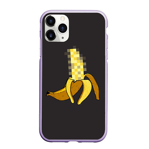 Чехол iPhone 11 Pro матовый XXX Banana / 3D-Светло-сиреневый – фото 1