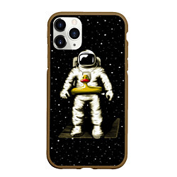 Чехол iPhone 11 Pro матовый Космонавт с уточкой
