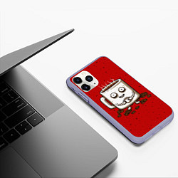 Чехол iPhone 11 Pro матовый Кофейный пьяница, цвет: 3D-светло-сиреневый — фото 2