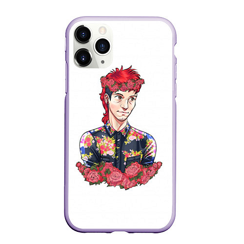 Чехол iPhone 11 Pro матовый Twenty One Pilots: Red Guy / 3D-Светло-сиреневый – фото 1