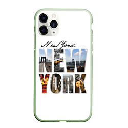 Чехол iPhone 11 Pro матовый Панорамы Нью Йорка