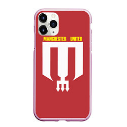 Чехол iPhone 11 Pro матовый Manchester Unt, цвет: 3D-розовый