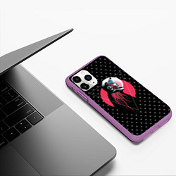Чехол iPhone 11 Pro матовый Космическая дама, цвет: 3D-фиолетовый — фото 2