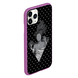 Чехол iPhone 11 Pro матовый Молчаливая душа, цвет: 3D-фиолетовый — фото 2