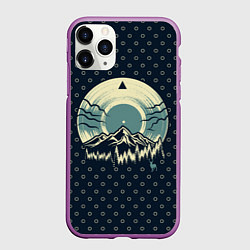 Чехол iPhone 11 Pro матовый Музыка гор, цвет: 3D-фиолетовый