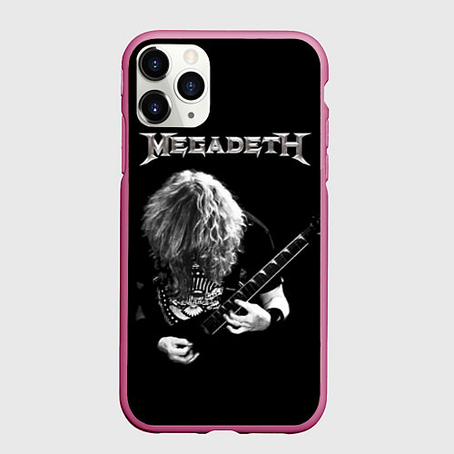 Чехол iPhone 11 Pro матовый Dave Mustaine / 3D-Малиновый – фото 1