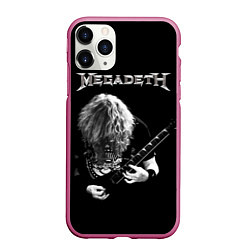 Чехол iPhone 11 Pro матовый Dave Mustaine, цвет: 3D-малиновый