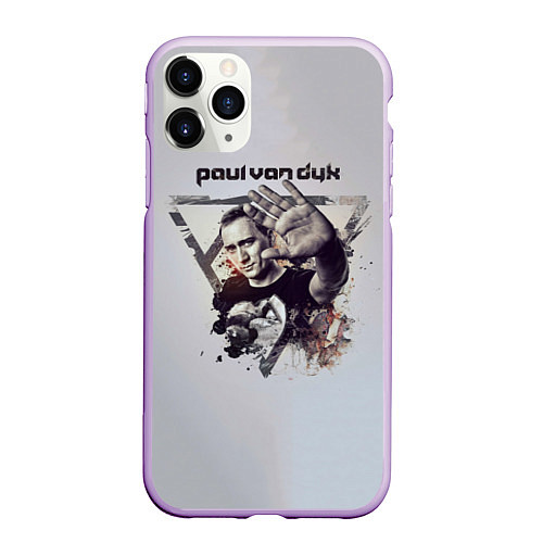 Чехол iPhone 11 Pro матовый Paul Van Dyk / 3D-Сиреневый – фото 1