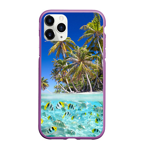Чехол iPhone 11 Pro матовый Таиланд / 3D-Фиолетовый – фото 1