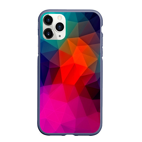 Чехол iPhone 11 Pro матовый Abstraction / 3D-Серый – фото 1
