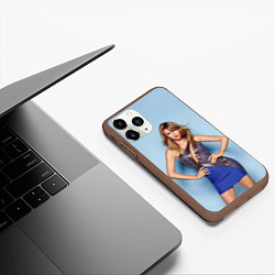 Чехол iPhone 11 Pro матовый Taylor Swift, цвет: 3D-коричневый — фото 2