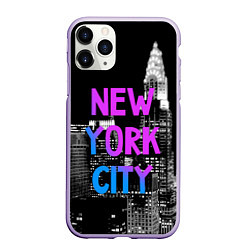 Чехол iPhone 11 Pro матовый Flur NYC, цвет: 3D-светло-сиреневый