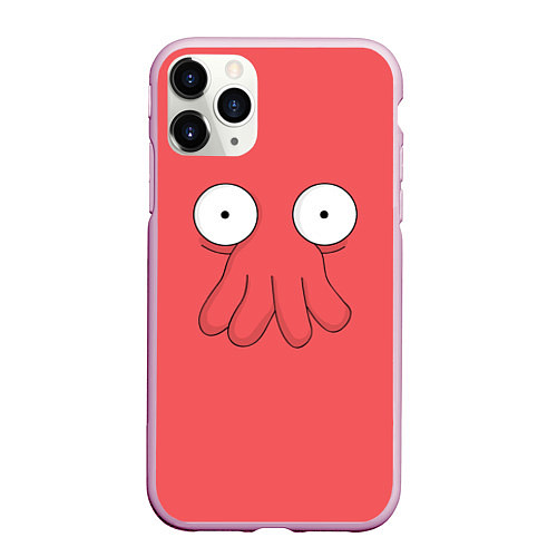 Чехол iPhone 11 Pro матовый Лицо Зойдберга / 3D-Розовый – фото 1