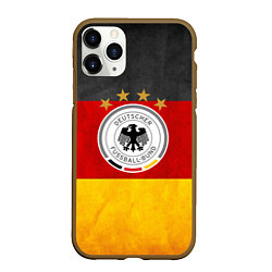 Чехол iPhone 11 Pro матовый Сборная Германии, цвет: 3D-коричневый