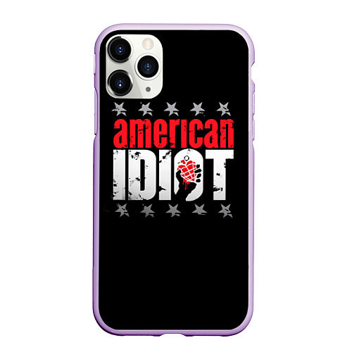 Чехол iPhone 11 Pro матовый Green Day: American idiot / 3D-Сиреневый – фото 1