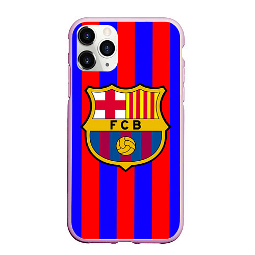 Чехол iPhone 11 Pro матовый Barca FCB Club / 3D-Розовый – фото 1