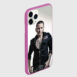 Чехол iPhone 11 Pro матовый Честер Беннингтон, цвет: 3D-фиолетовый — фото 2