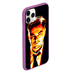 Чехол iPhone 11 Pro матовый Леонардо Ди Каприо, цвет: 3D-фиолетовый — фото 2