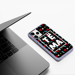 Чехол iPhone 11 Pro матовый Тёма, цвет: 3D-светло-сиреневый — фото 2