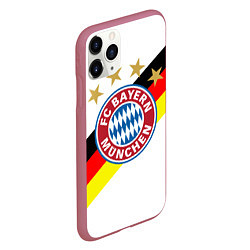 Чехол iPhone 11 Pro матовый FC Bayern: Germany, цвет: 3D-малиновый — фото 2
