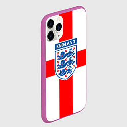 Чехол iPhone 11 Pro матовый Сборная Англии, цвет: 3D-фиолетовый — фото 2