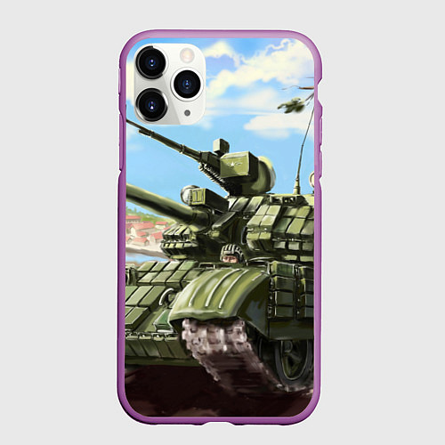 Чехол iPhone 11 Pro матовый Защитники / 3D-Фиолетовый – фото 1