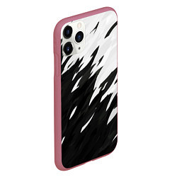 Чехол iPhone 11 Pro матовый Black & white, цвет: 3D-малиновый — фото 2