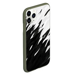 Чехол iPhone 11 Pro матовый Black & white, цвет: 3D-темно-зеленый — фото 2