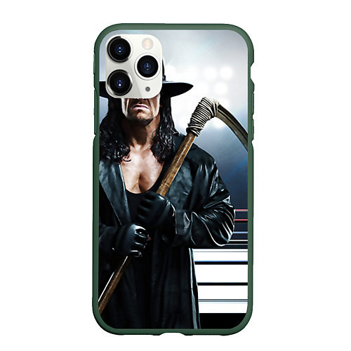 Чехол iPhone 11 Pro матовый Гробовщик 1 / 3D-Темно-зеленый – фото 1