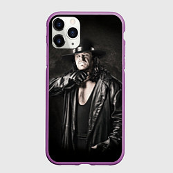 Чехол iPhone 11 Pro матовый Гробовщик 2, цвет: 3D-фиолетовый