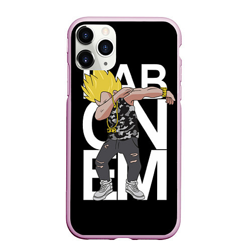 Чехол iPhone 11 Pro матовый Dab On Em Rap / 3D-Розовый – фото 1