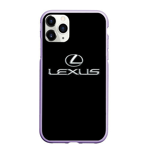 Чехол iPhone 11 Pro матовый Lexus / 3D-Светло-сиреневый – фото 1