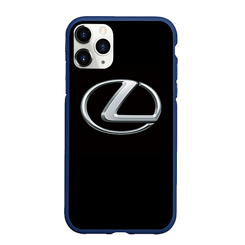 Чехол iPhone 11 Pro матовый Lexus / 3D-Тёмно-синий – фото 1