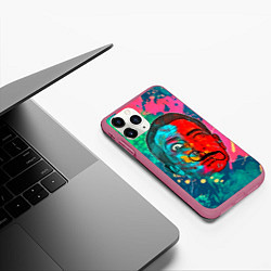 Чехол iPhone 11 Pro матовый Dali Art, цвет: 3D-малиновый — фото 2