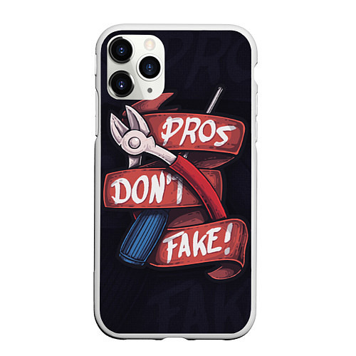 Чехол iPhone 11 Pro матовый Don`t Fake / 3D-Белый – фото 1