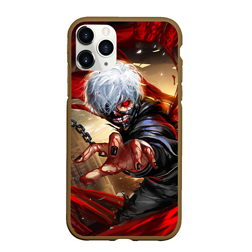 Чехол iPhone 11 Pro матовый Blood / 3D-Коричневый – фото 1