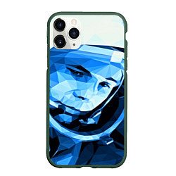 Чехол iPhone 11 Pro матовый Gagarin Art, цвет: 3D-темно-зеленый