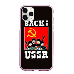 Чехол iPhone 11 Pro матовый Back In The USSR, цвет: 3D-розовый