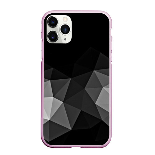 Чехол iPhone 11 Pro матовый Abstract gray / 3D-Розовый – фото 1