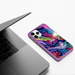 Чехол iPhone 11 Pro матовый Hyper Beast Style, цвет: 3D-фиолетовый — фото 2