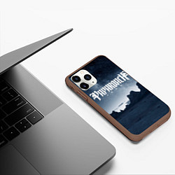 Чехол iPhone 11 Pro матовый Paparoach: Fear, цвет: 3D-коричневый — фото 2